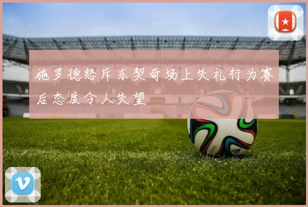 施罗德怒斥东契奇场上失礼行为赛后态度令人失望