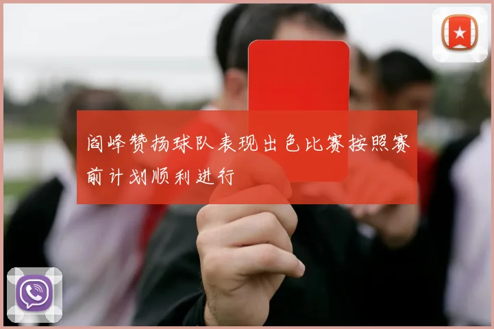 阎峰赞扬球队表现出色比赛按照赛前计划顺利进行